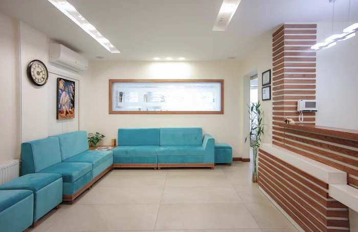 Clean, modern clinic waiting room